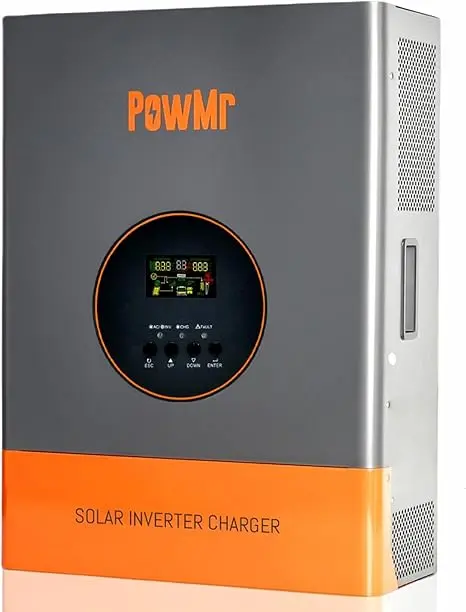 PowMr Inversor Solar Híbrido Todo en Uno de 5000W, 48VDC a 110V/220VAC