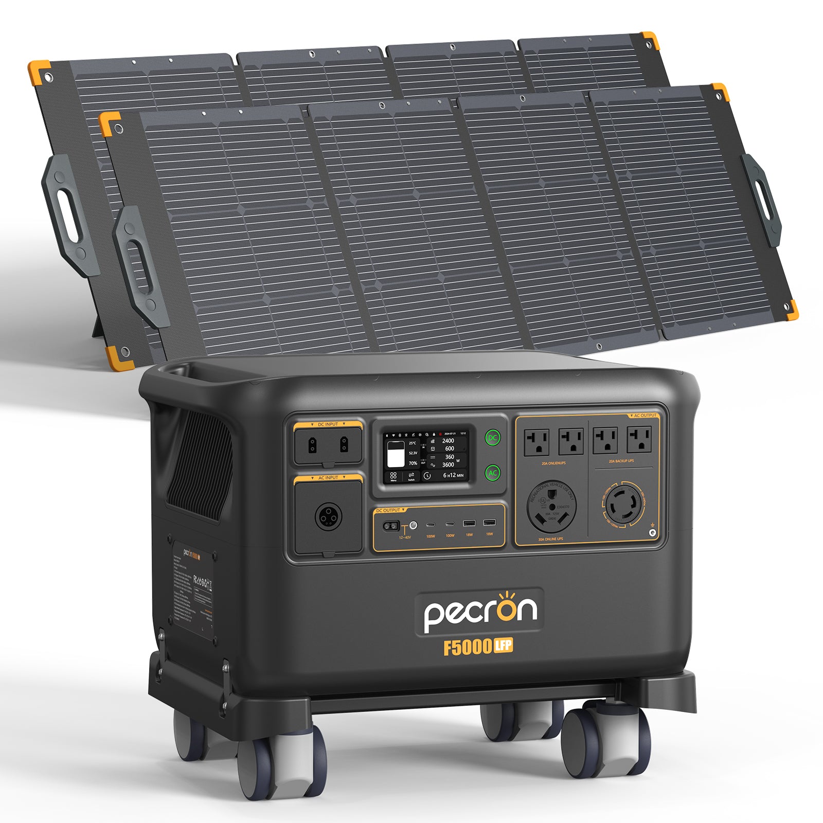 Kit Respaldo para el Hogar 5000 — PECRON F5000LFP + 2x Panel 300W