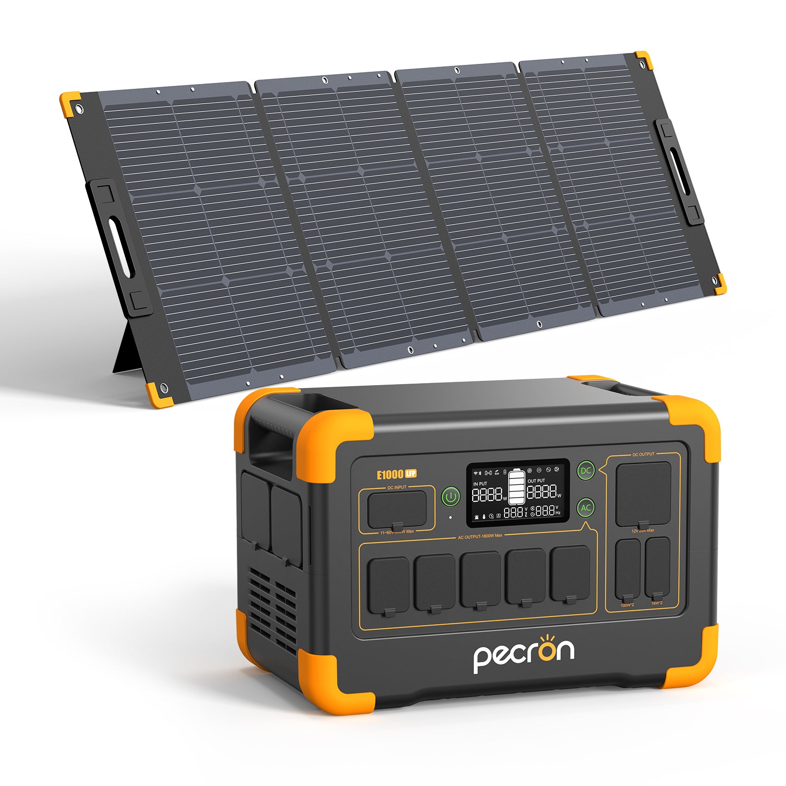 Kit Respaldo para el Hogar 1000 — PECRON E1000LFP + Panel 200W
