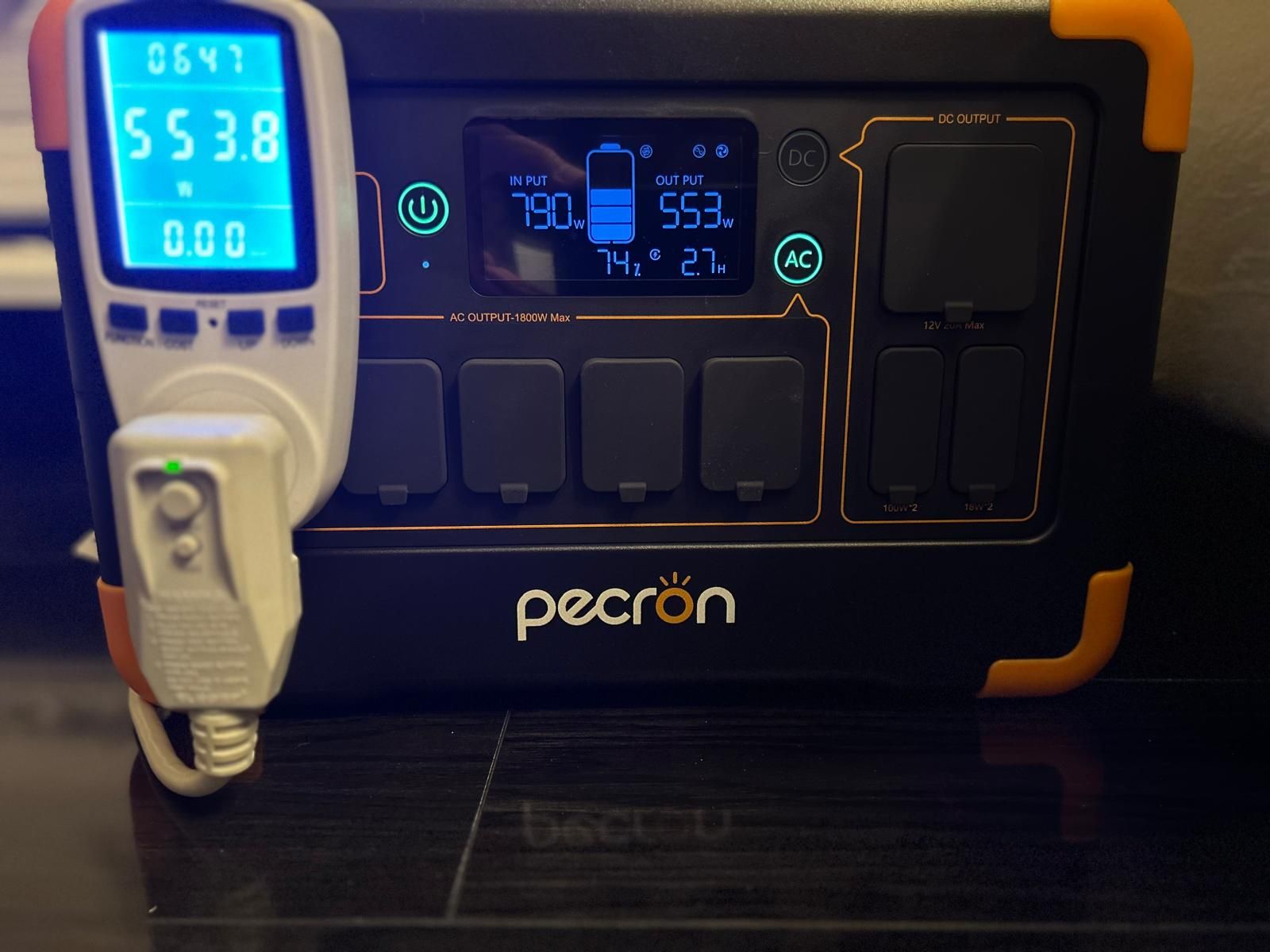 Pecron E2000LFP AC unit running