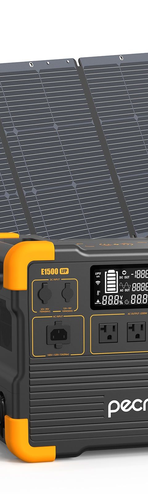 Home Backup Kit 1500: PECRON E1500LFP + 200W Solar Panel