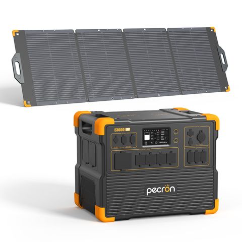 Home Backup Kit 3600: PECRON E3600LFP + 300W Solar Panel