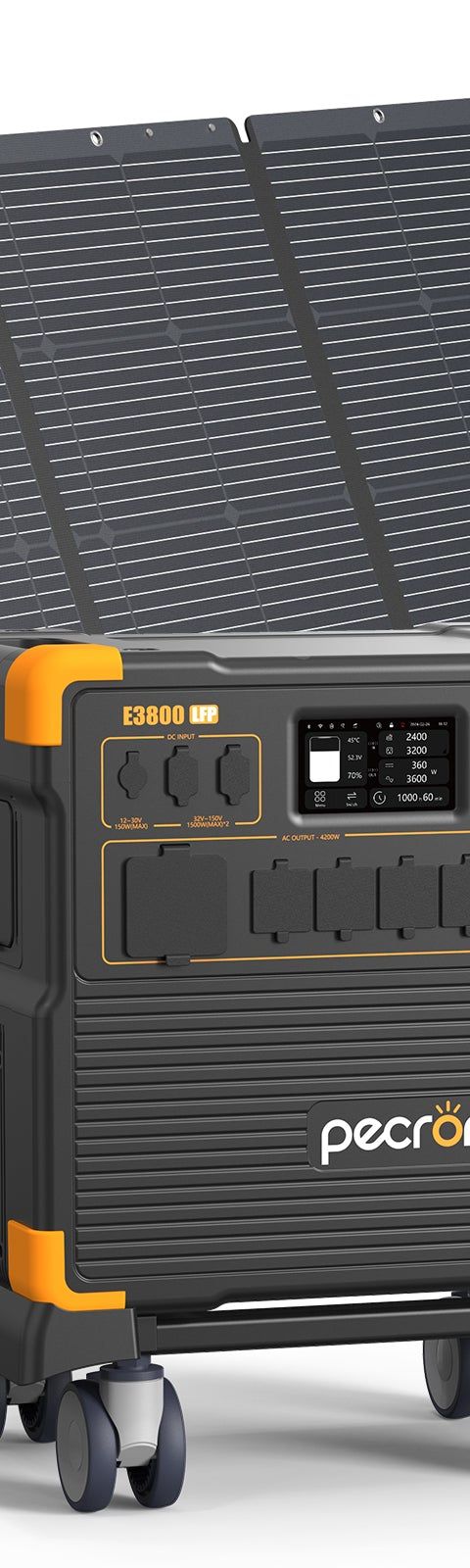 Home Backup Kit 3800: PECRON E3800LFP + 300W Solar Panel