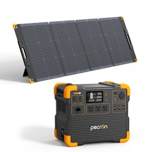 Home Backup Kit 2400: PECRON E2400LFP + 200W Solar Panel