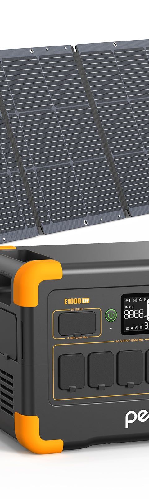 Home Backup Kit 1000: PECRON E1000LFP + 200W Solar Panel