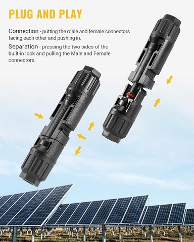 MC4 Solar Connectors with Tool — Pair